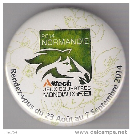 Badge.  Cheval.  Jeux Equestres Mondiaux 2014 En Normandie. - Hipismo