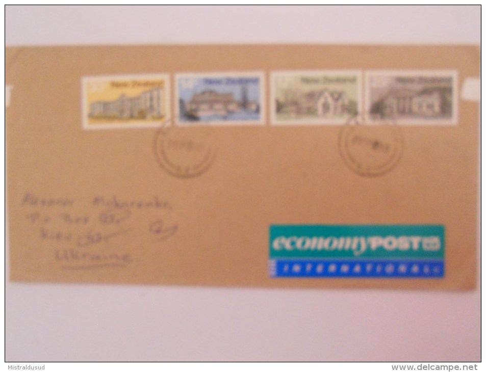 Nouvelle Zelande Lettre De Eastbourne 1993 Pour Kiev, Joli Affranchissement - Covers & Documents