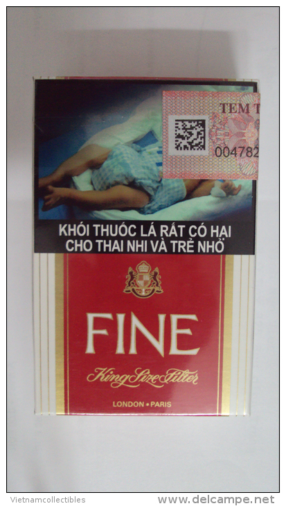 Vietnam Viet Nam FINE Empty Hard Pack Of Tobacco Cigarette - Zigarettenetuis (leer)