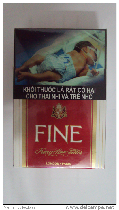 Vietnam Viet Nam FINE Empty Hard Pack Of Tobacco Cigarette - Zigarettenetuis (leer)