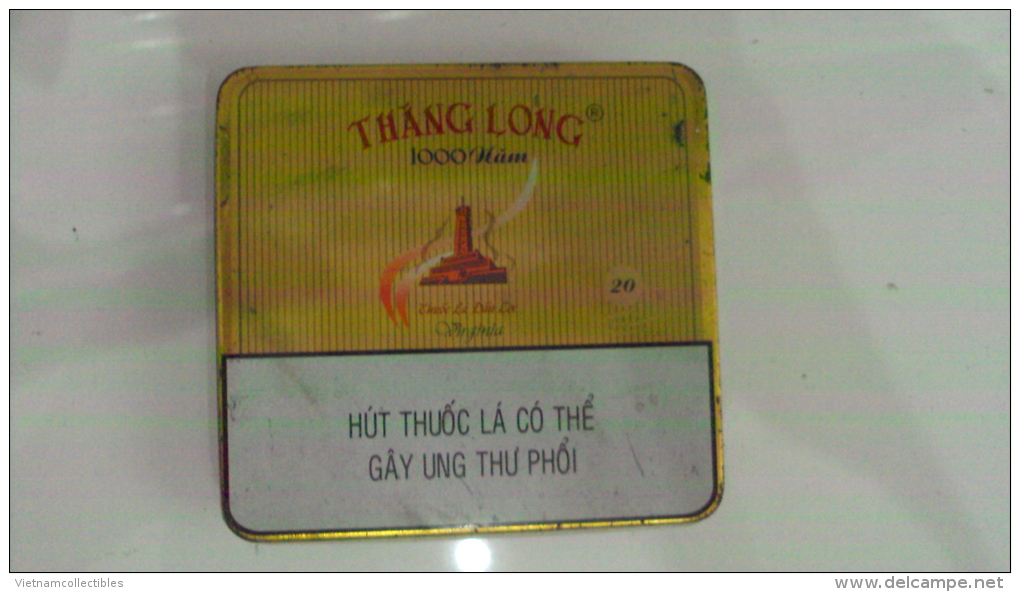 Vietnam Viet Nam  Thang Long Empty TIN Hard Pack Of Tobacco Cigarette - Zigarettenetuis (leer)