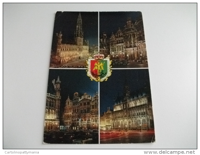 STORIA POSTALE FRANCOBOLLO COMMEMORATIVO BELGIO Souvenir De Bruxelles - Bruxelles La Nuit