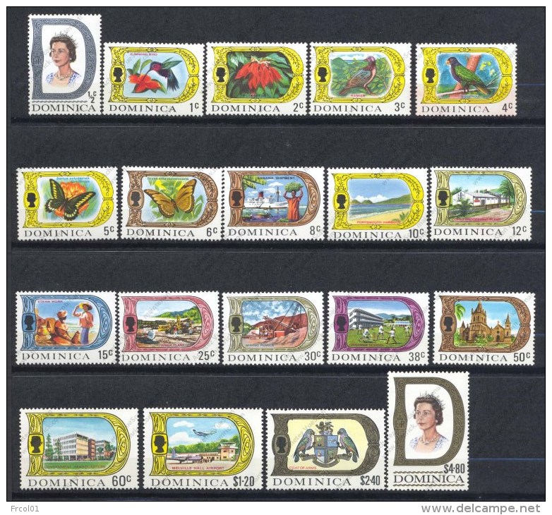 Dominica, Yvert 263/281, Scott 268/286, SG272/290, MNH - Dominique (1978-...)