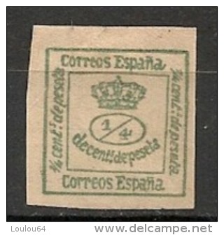 Timbres - Espagne - 1872-1873 - 1/4 - N° 130 - - Oblitérés