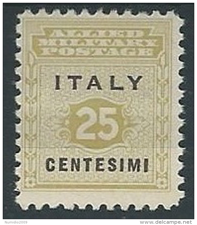 1943 OCCUPAZIONE ANGLO AMERICANA SICILIA 25 CENT MH * - ED846 - Anglo-american Occ.: Sicily