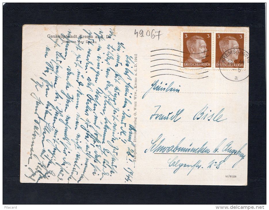 49067     Austria,    Gauhauptstadt Krems  A. D. D.,  Stein An Der Donau,  VG  1944 - Krems An Der Donau