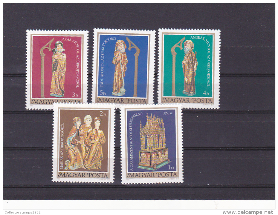 48 -  DOLLS,SCULPTURE, 5 STAMPS 1980 MNH UNGARIA. - Muñecas