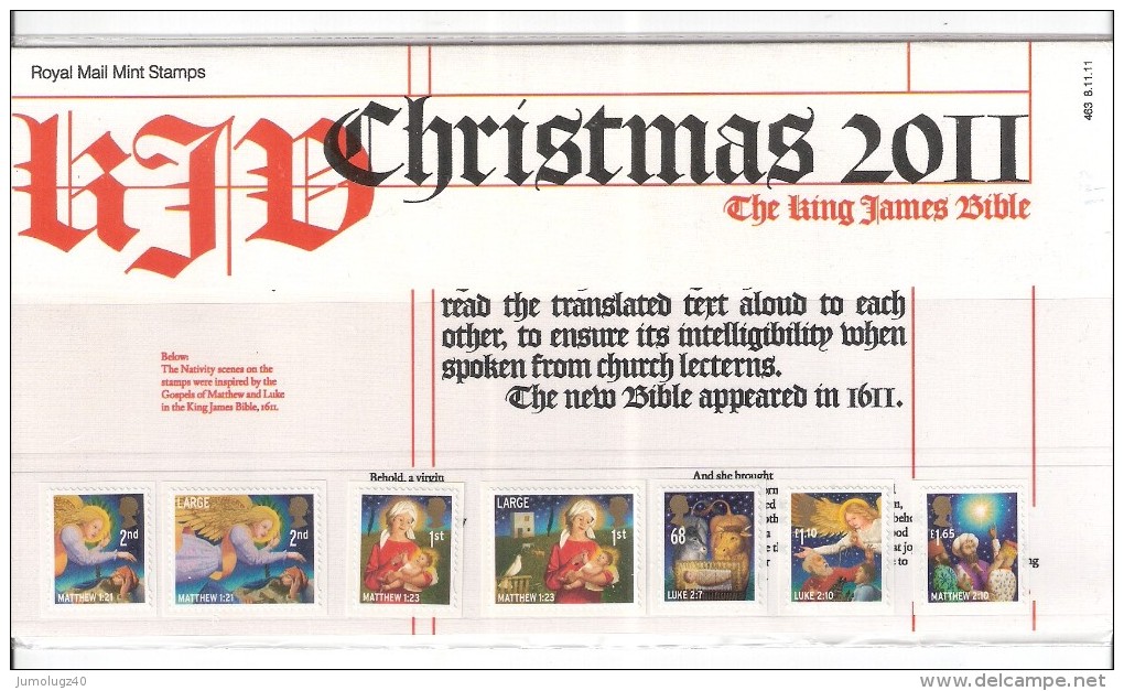 Timbre Grande Bretagne Planche Christmas 2011 Avec 7 Timbres Neufs - Ganze Bögen & Platten