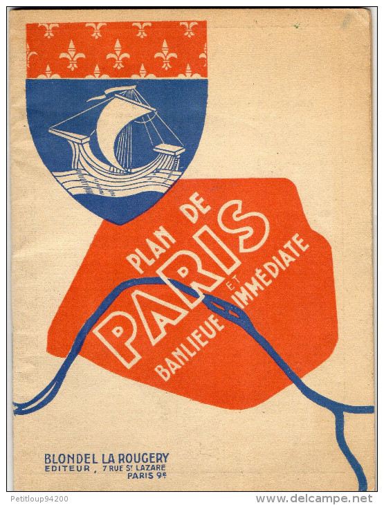 PLAN DE PARIS Et Banlieu Immédiate  BLONDEL LA ROUGERIE  1948 - Europa