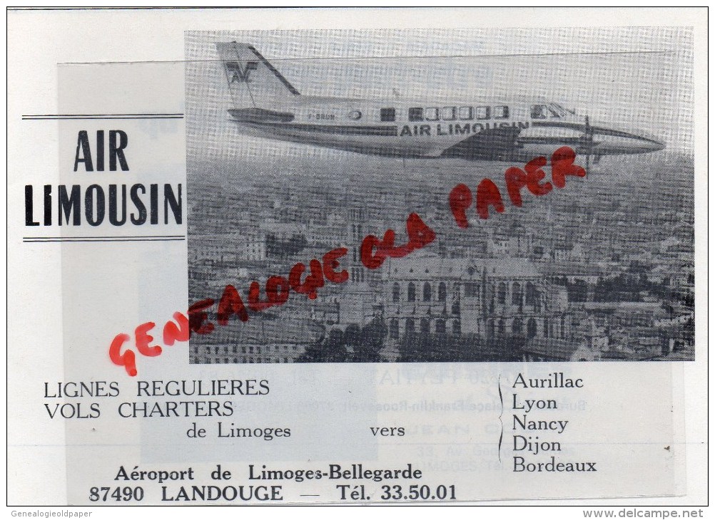 87 -LIMOGES - AVIATION - BASE AERIENNE 274 -JOURNEE PORTE OUVERTE 8 JUIN 1975- COLONEL CALVES - Limousin