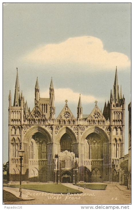 GB - Cam - Peterborough Cathedral. West Front - N° Z. 6 (circ. / Gel. 1964) - Sonstige & Ohne Zuordnung