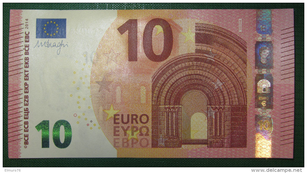 10 Euro S003H4 Italy Serie SC Draghi Perfect UNC - 10 Euro