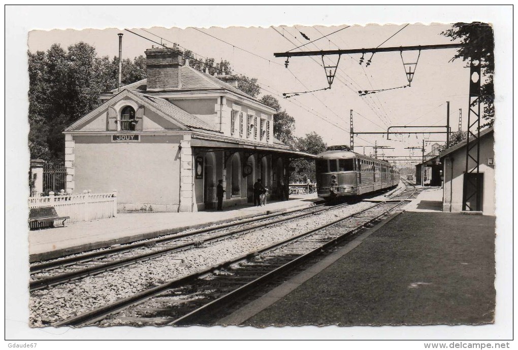 JOUY (28) - CPSM (FORMAT CPA) - LA GARE - TRAIN - Jouy