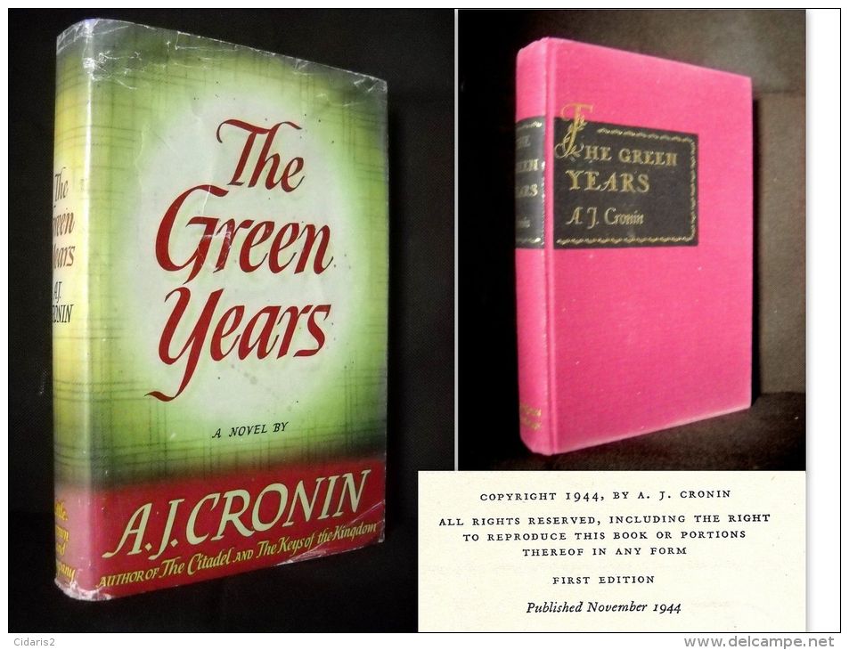 "The GREEN YEARS" By  A. J. CRONIN 1st Edition LITTLE BROWN & Co Edition Originale 1944 + Jacket ! - Other & Unclassified