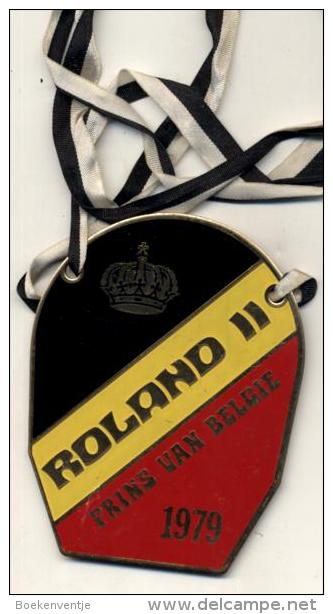 Roland II Prins Van België 1979 - Plaquette In Goudkleurig Metaal - Fasching & Karneval