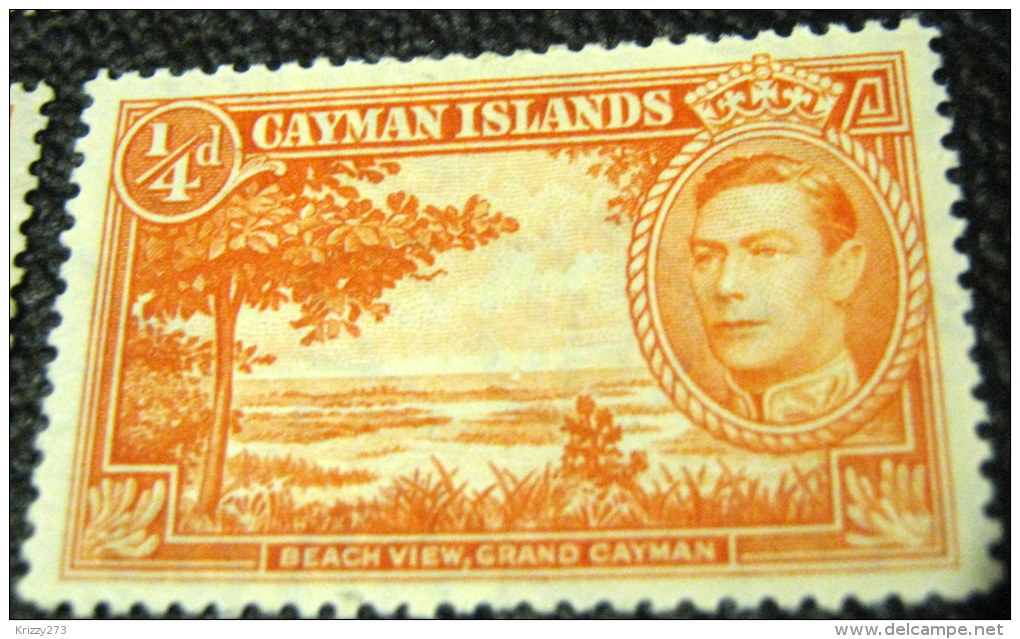 Cayman Islands 1938 Beach View Grand Cayman 0.25d - Mint - Caimán (Islas)