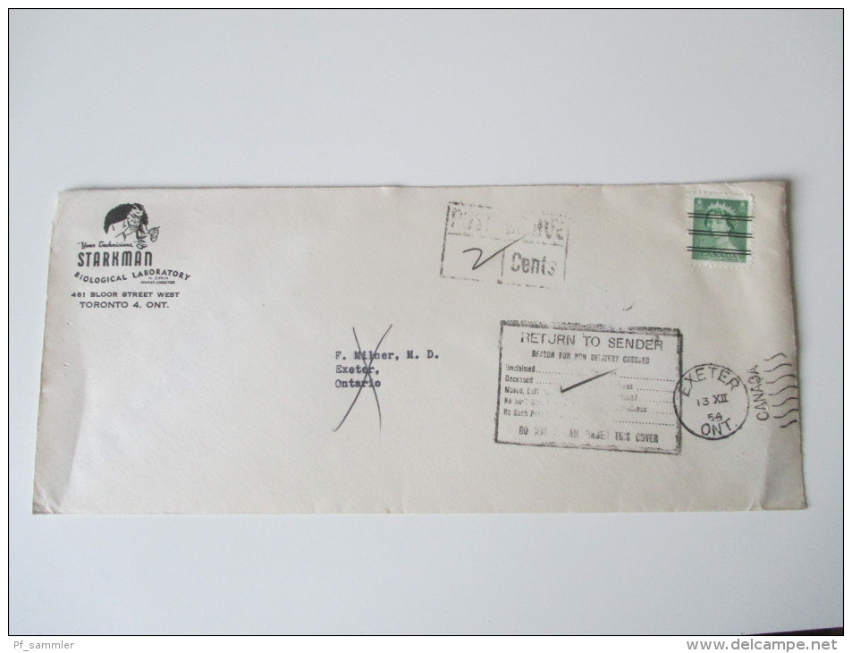 3 Belege OHMS Und 1954 Return To Sender. Financial Branch. Interessante Belege Mit Vielen Stempeln!! - Briefe U. Dokumente