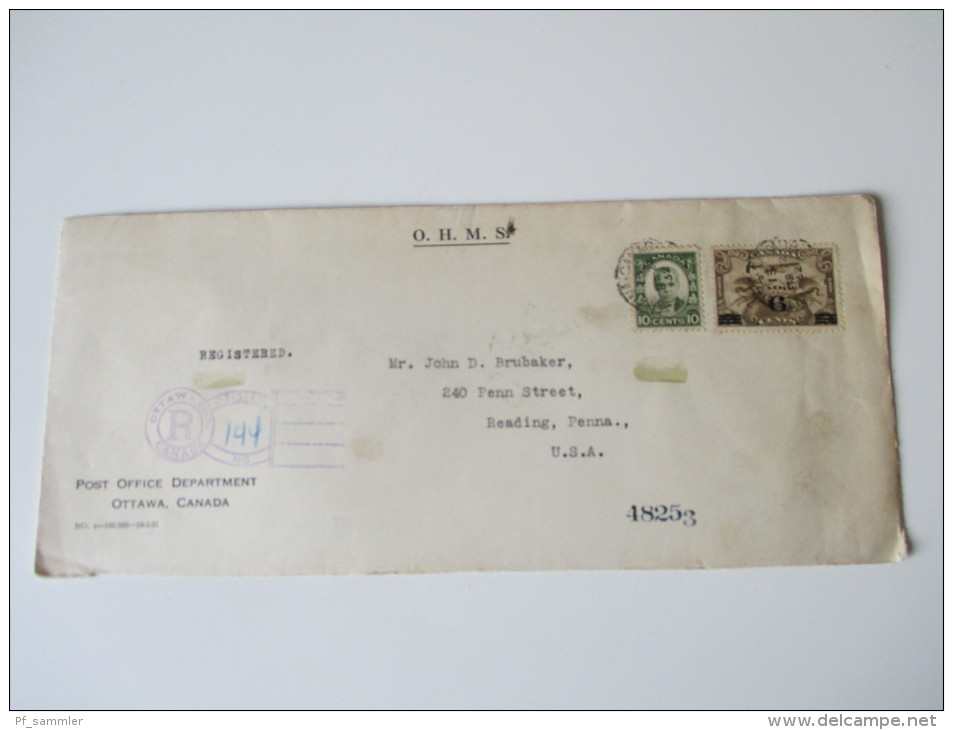 3 Belege OHMS und 1954 Return to sender. Financial Branch. Interessante Belege mit vielen Stempeln!!