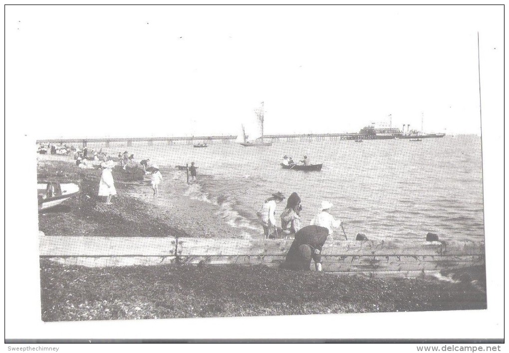 THE PIER WORTHING 1903  WEST SUSSEX LIBRARY REPRO UNUSED SMALL SIZE POSTCARD - Worthing