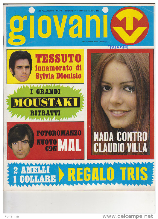 RA#44#10 GIOVANI TV N.45/1969/POSTER MOUSTAKI/FIGURINA CANZONISSIMA : BETTY CURTIS/MAL - Música