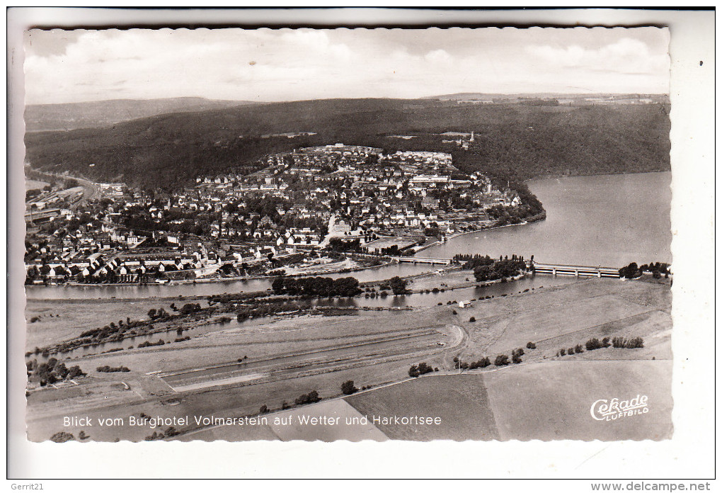 5802 WETTER, Blick Vom Burghotel Volmarstein, 1954 - Wetter