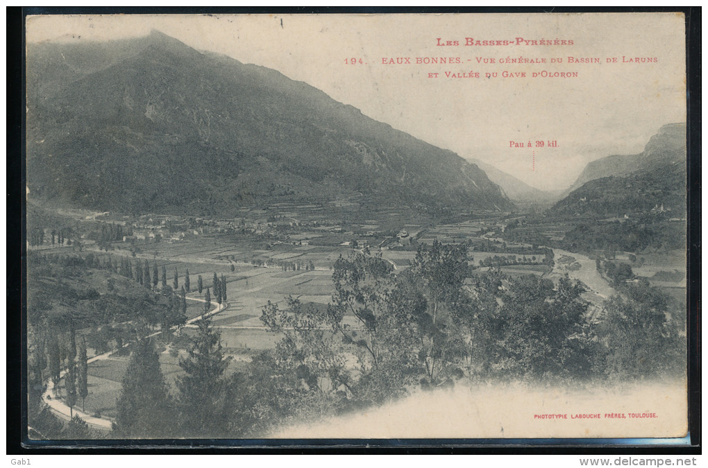 64 -- Eaux - Bonnes -- Vue Generale Du Bassin De Laruns Et Vallee Du Gave D'Oloron - Eaux Bonnes