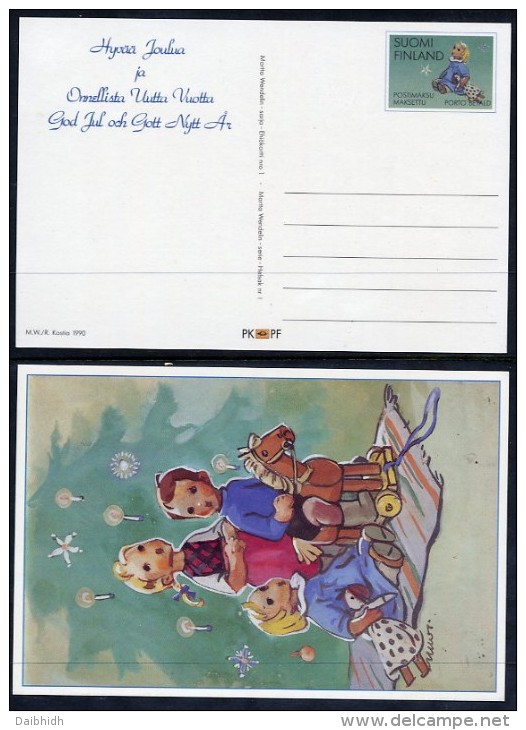 FINLAND 1990 Christmas Postal Stationery  Card, Unused  Michel P165 - Postal Stationery