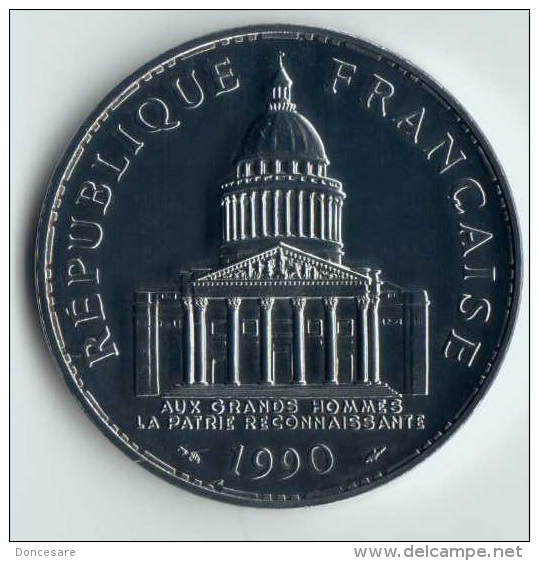 ** 100 FRANCS 1990 PANTHEON ARGENT FDC ** - 100 Francs