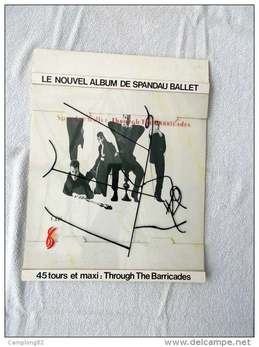 Scan13 : Spandau Ballet - Présentation D´un Nouveau Disque Pour Vitrine De Magasin (voir Description) - Accessoires, Pochettes & Cartons