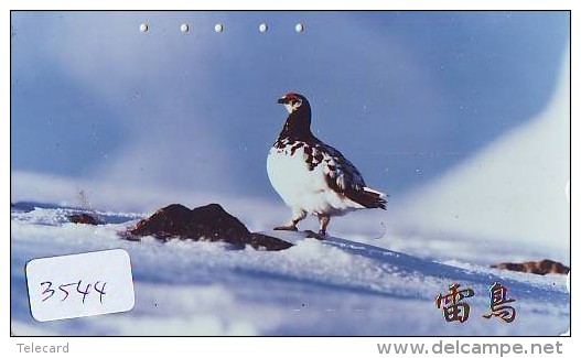 Telecarte Japon OISEAU (3544)   Phonecard Japan * BIRD * TELEFONKARTE VOGEL - Gallinaceans & Pheasants