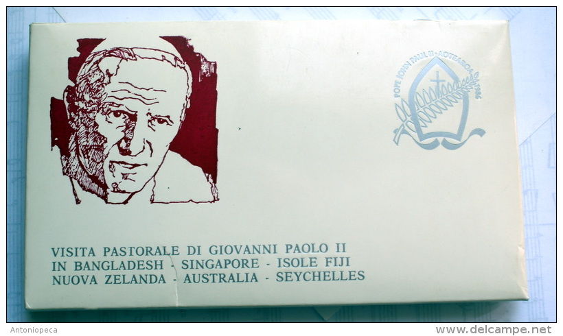 VATICANO 1986 - COMPLETE COLLECTION 17 FDC VISIT POPE JOHN PAUL II IN ASIA AND AUSTRALIA - Colecciones