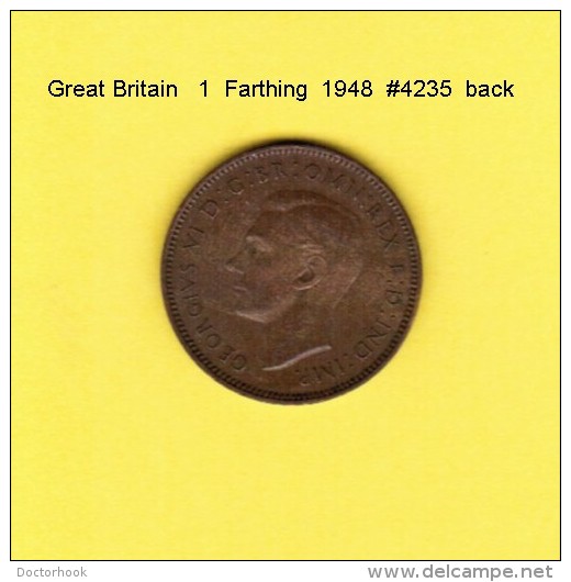 GREAT BRITAIN  1  FARTHING  1948  (KM # 843) - B. 1 Farthing