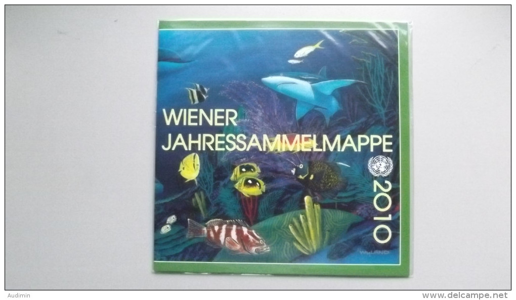 UNO-Wien 643/4, 677/82, Bl. 26/9 Souvenir-Folder 2010 **/mnh, Jahreszusammenstellung 2010 - Nuevos