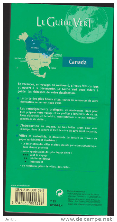 MICHELIN             Le Guide Vert  Canada          2004 - Michelin (guides)