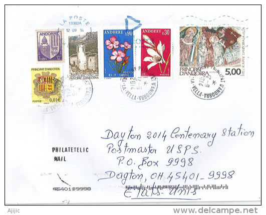 Belle Lettre D'Andorre Adressée En Ohio Aux Etats-Unis - Cartas & Documentos