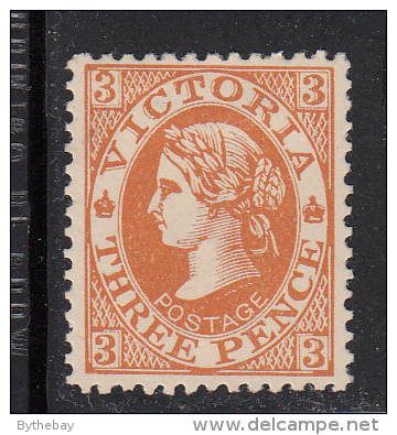 Victoria MH Scott #222 3p Victoria, Brown Orange With ´Postage´ Inverted Watermark - Neufs