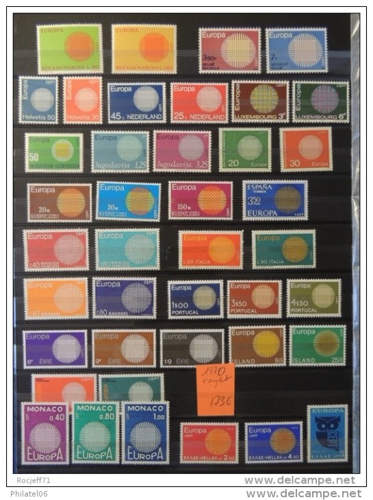 Collection Europa 1960 - 1980 tous en ** // MNH // Cote : 3800 euros  (Collection en classeur)