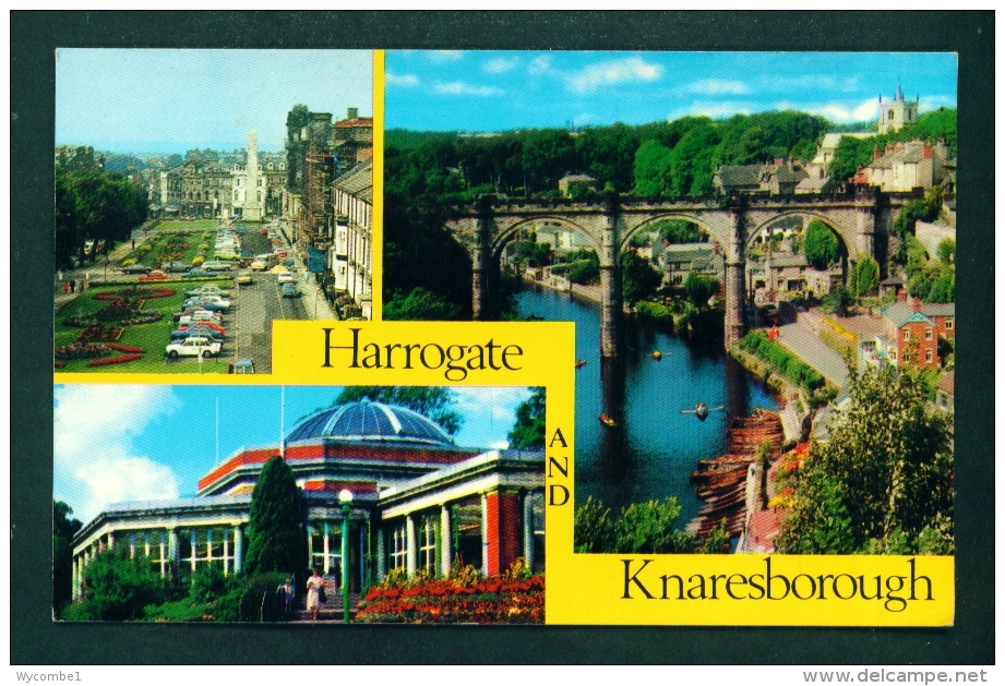 ENGLAND  -  Harrogate And Knaresborough  Multi View  Used Postcard As Scans - Harrogate