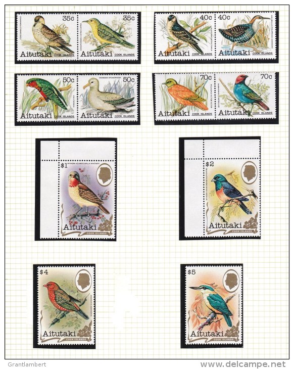 Aitutaki 1981 Birds Set Of 36 MNH - 3 Scans - Aitutaki