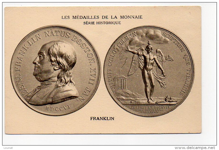 Monnaies - Les Médailles De La Monnaie Série Historique - Franklin - Munten (afbeeldingen)