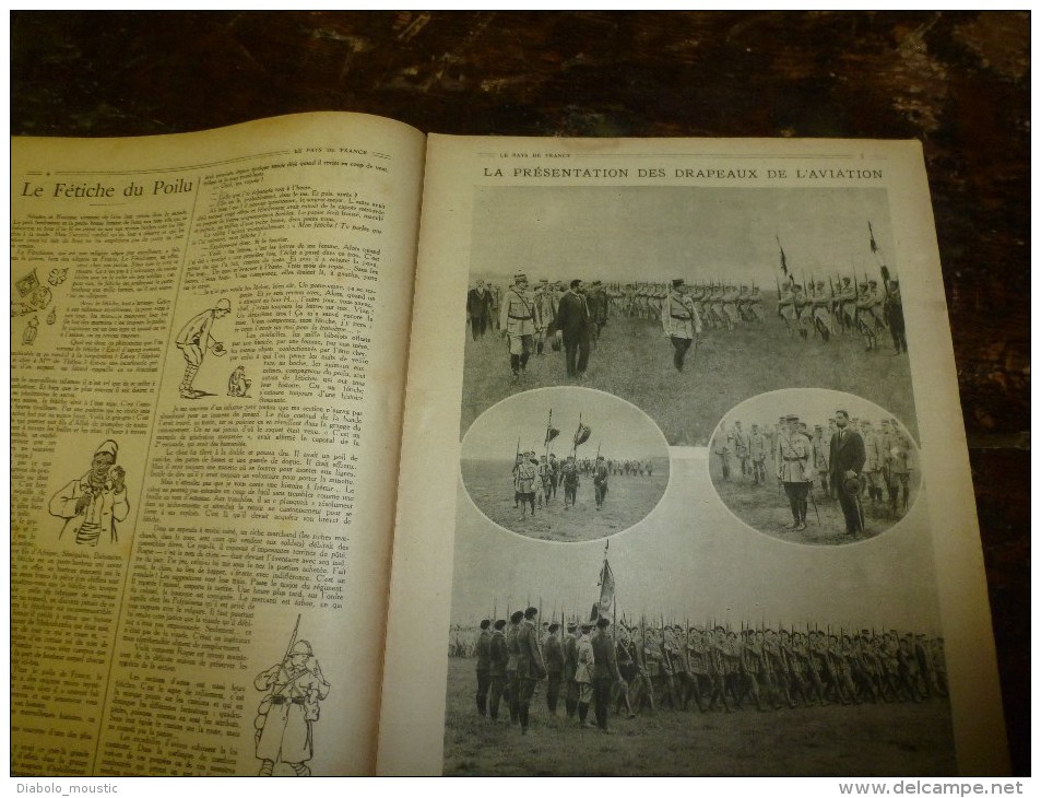 1918 LPDF:FETICHE du POILU et AMULETTE de l'ALLEMAND contre les balles;Aviation et materiel US;Hopital canadien bombardé