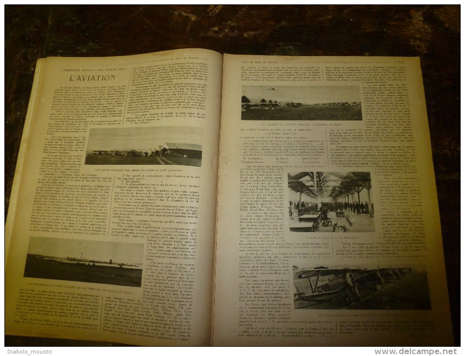 1918 LPDF:FETICHE du POILU et AMULETTE de l'ALLEMAND contre les balles;Aviation et materiel US;Hopital canadien bombardé