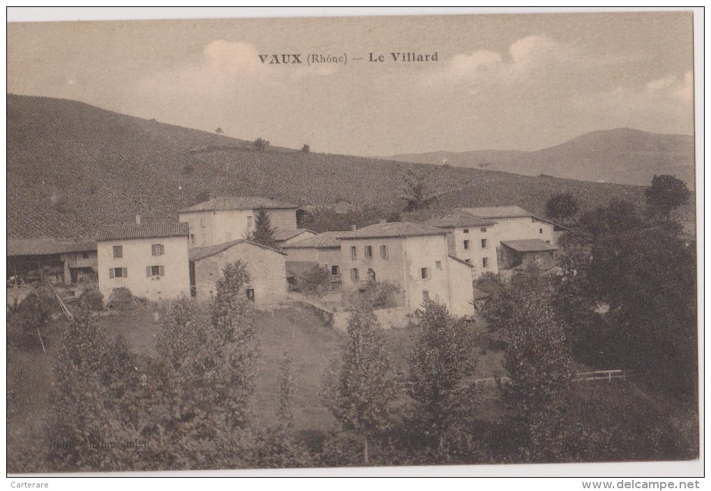 69,cpa,rhone Vaux,le Villard,ferme ,et Village Avant La Marée Humaine,document Et Histoire Du Rhone - Vaux-en-Velin