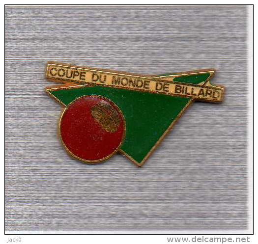 Pin´s  Sport  Billard, Coupe  Du  Monde  De  Billard - Billiards