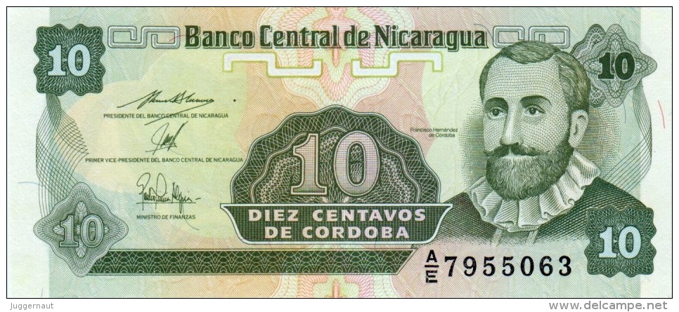 NICARAGUA 10 CENTAVOS BANKNOTE 1991 PICK NO.169 UNCIRCULATED UNC - Nicaragua