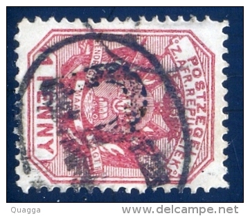 Transvaal 1895. 1d (disselboom) With Registration Cancel "R" In Oval. SACC 211, SG 206. - Transvaal (1870-1909)