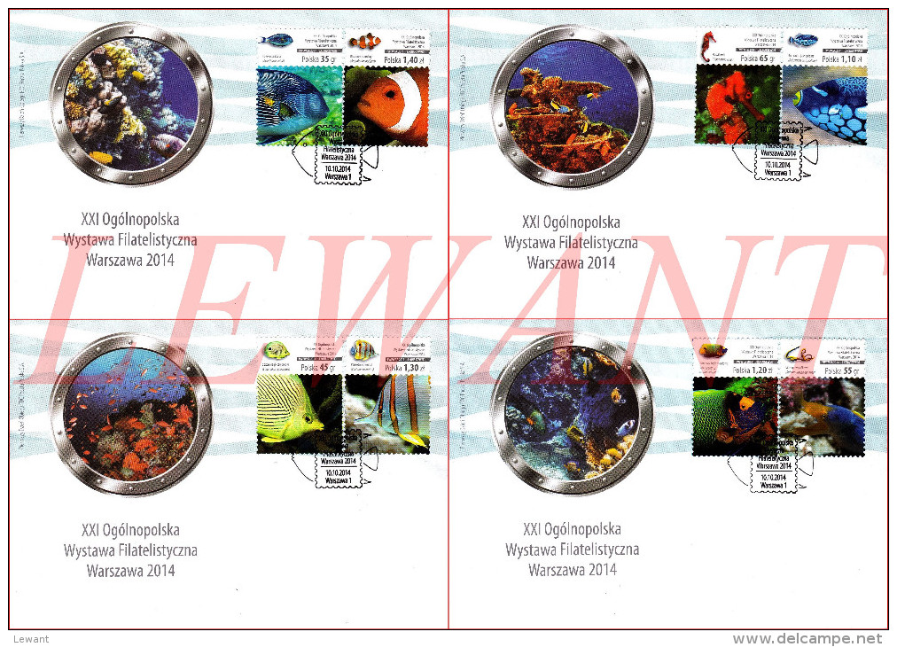 POLAND 2014.10.10  XXI Warsaw National Philatelic Exhibition - Fishes - FDC - Nuovi