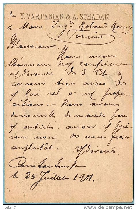 1901 - Cartolina Postale Di Austria Soprastampata Per Il Levante - Levante-Marken