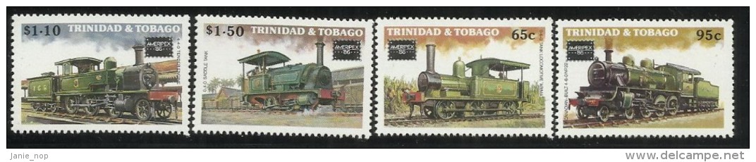 Trinidad & Tobago 1986 Locomotives Ameripex MNH - Trinité & Tobago (1962-...)