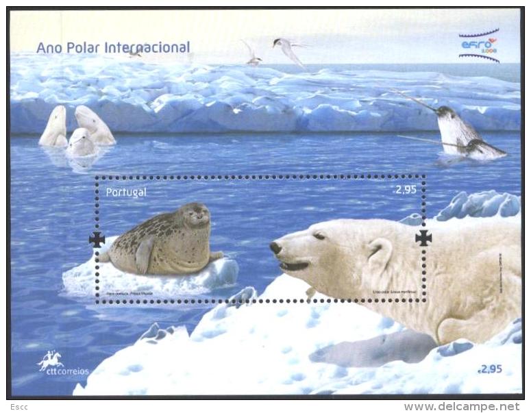 Mint S/S International Polar Year 2008 From Portugal - International Polar Year